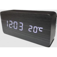 Цифровий годинник настільний VST-862(6) з датчиком температури, білий LED-дисплей, Дата, Будильник