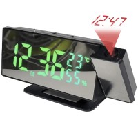 Цифровий годинник настільний з проєкцією VST-896S (4) з датчиком температури та вологості, зелений LED-дисплей Цифровий годинник настільний з проєкцією VST-896S (4) з датчиком температури та вологості, зелений LED-дисплей